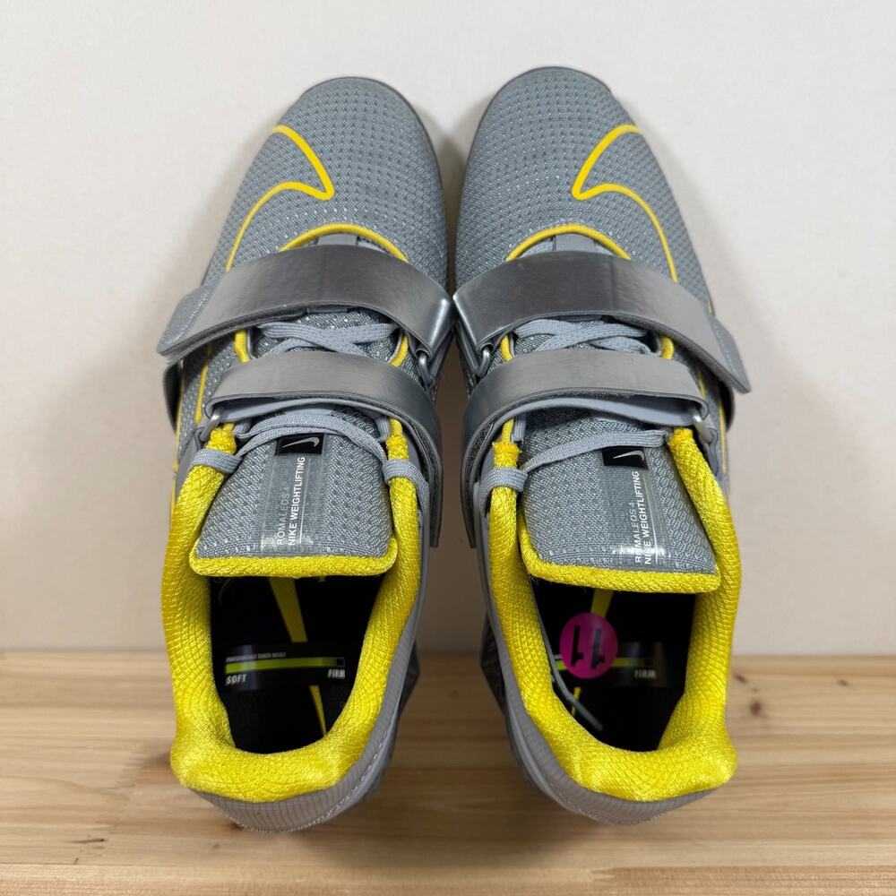 Nike Romaleos 4 Weightlifting Shoes Mens 11 wolf grey yellow CD3463-002 - Picture 7 of 8